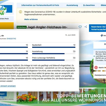 Jagd-angler-holzhaus-im-wald-am-see * Kyritz